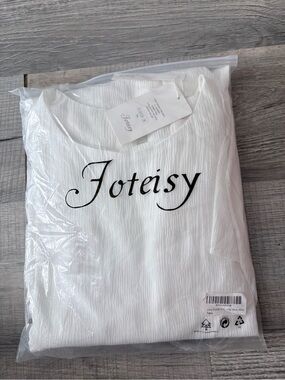 Foteisy Dress long sleeve ruffle light weight feminine fun flirty brunch church